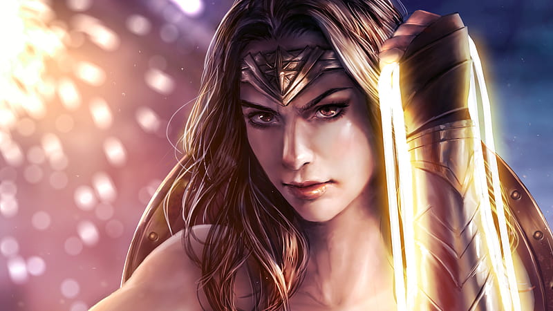 Wonder Woman Paint Artwork, wonder-woman, superheroes, artist, artwork, digital-art, HD wallpaper