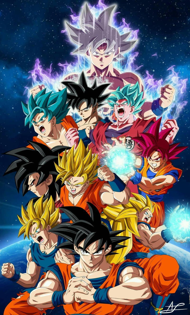 Goku ssj blue, anime, ball, dragon super, HD phone wallpaper