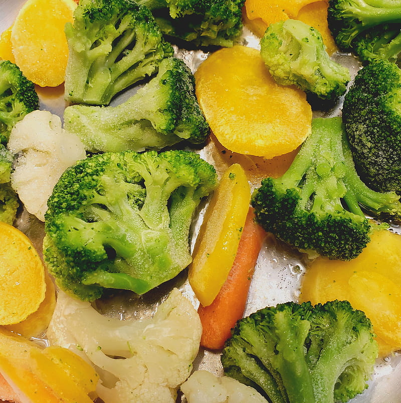 Summer veggies, broccoli, carrot, cauliflower, food, vegetables, HD phone wallpaper