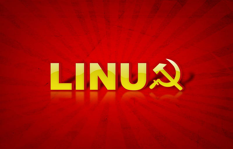 Linux Union, red, sycle, linux, ussr, hammer, soviet union, HD wallpaper