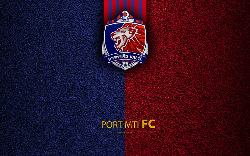 Port mti fc club de fútbol tailandés, logo, emblema, textura de cuero,  bangkok, Fondo de pantalla HD | Peakpx