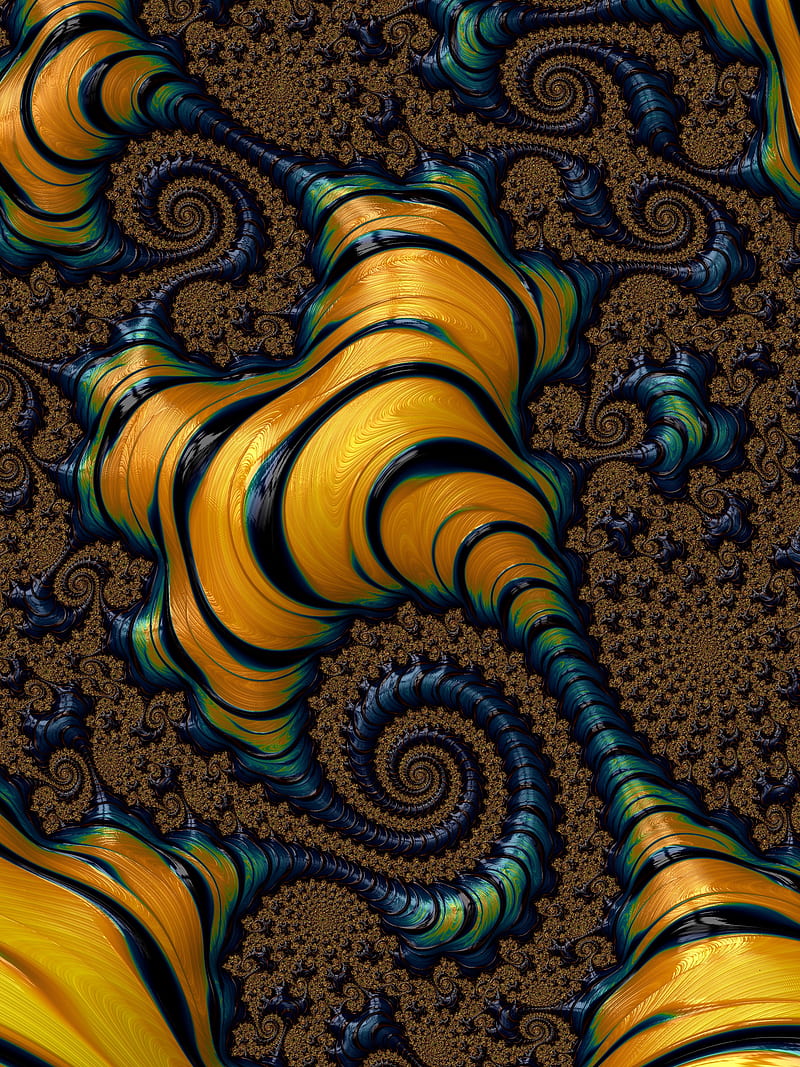 fractal, pattern, twisting, rotation, HD phone wallpaper