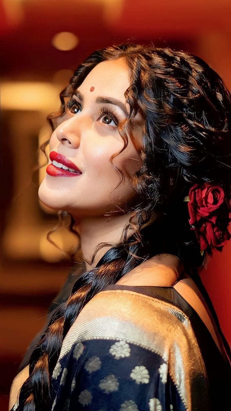 Poorna Kasim, poorna, telugu actress, saree beauty, HD phone wallpaper