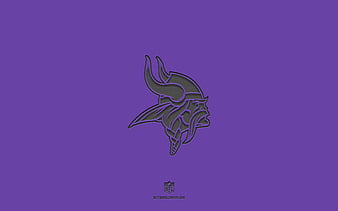 Minnesota Vikings, purple background, American football team, Minnesota Vikings emblem, NFL, USA, American football, Minnesota Vikings logo, HD wallpaper