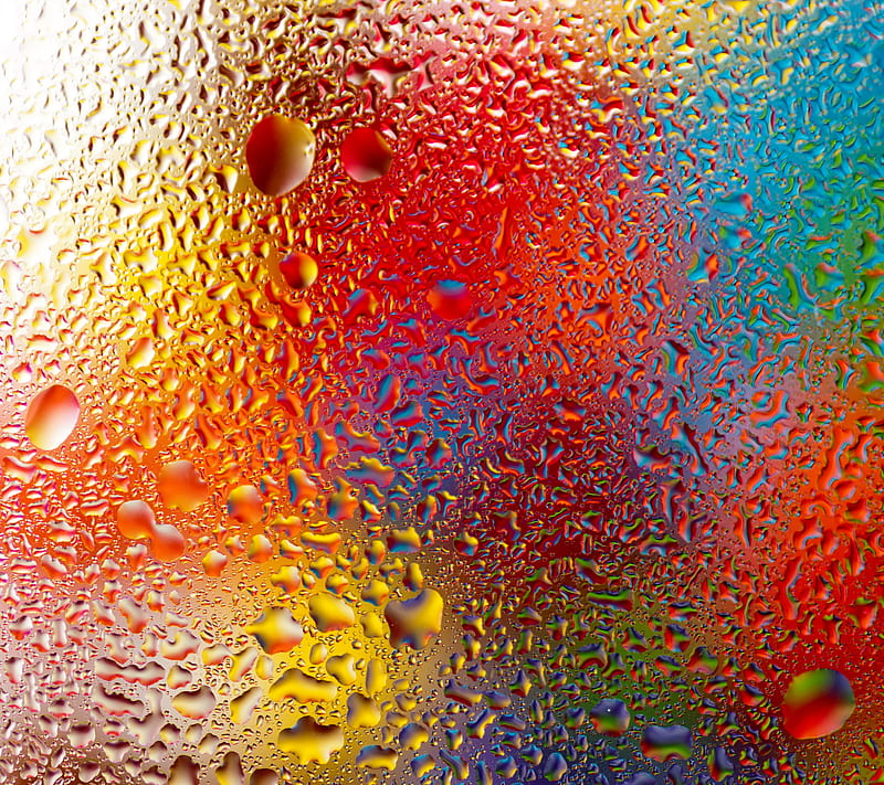 Colorful Drops, color, glass, rain, water, HD wallpaper