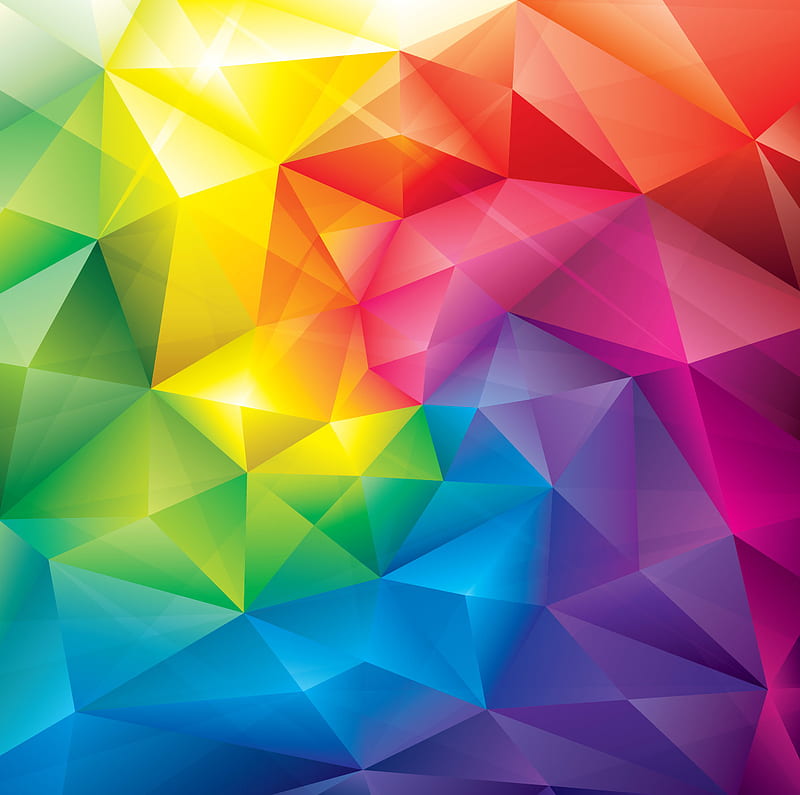 Polygon, abstract, background, colorful, pattern, rainbow, HD wallpaper |  Peakpx
