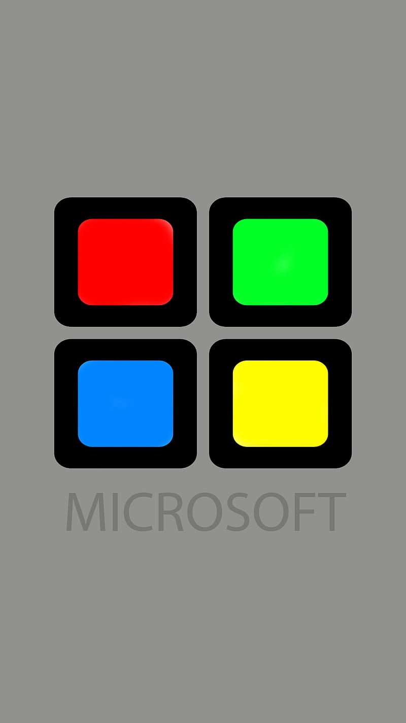 microsoft logo, apple, colors, paintings, HD phone wallpaper
