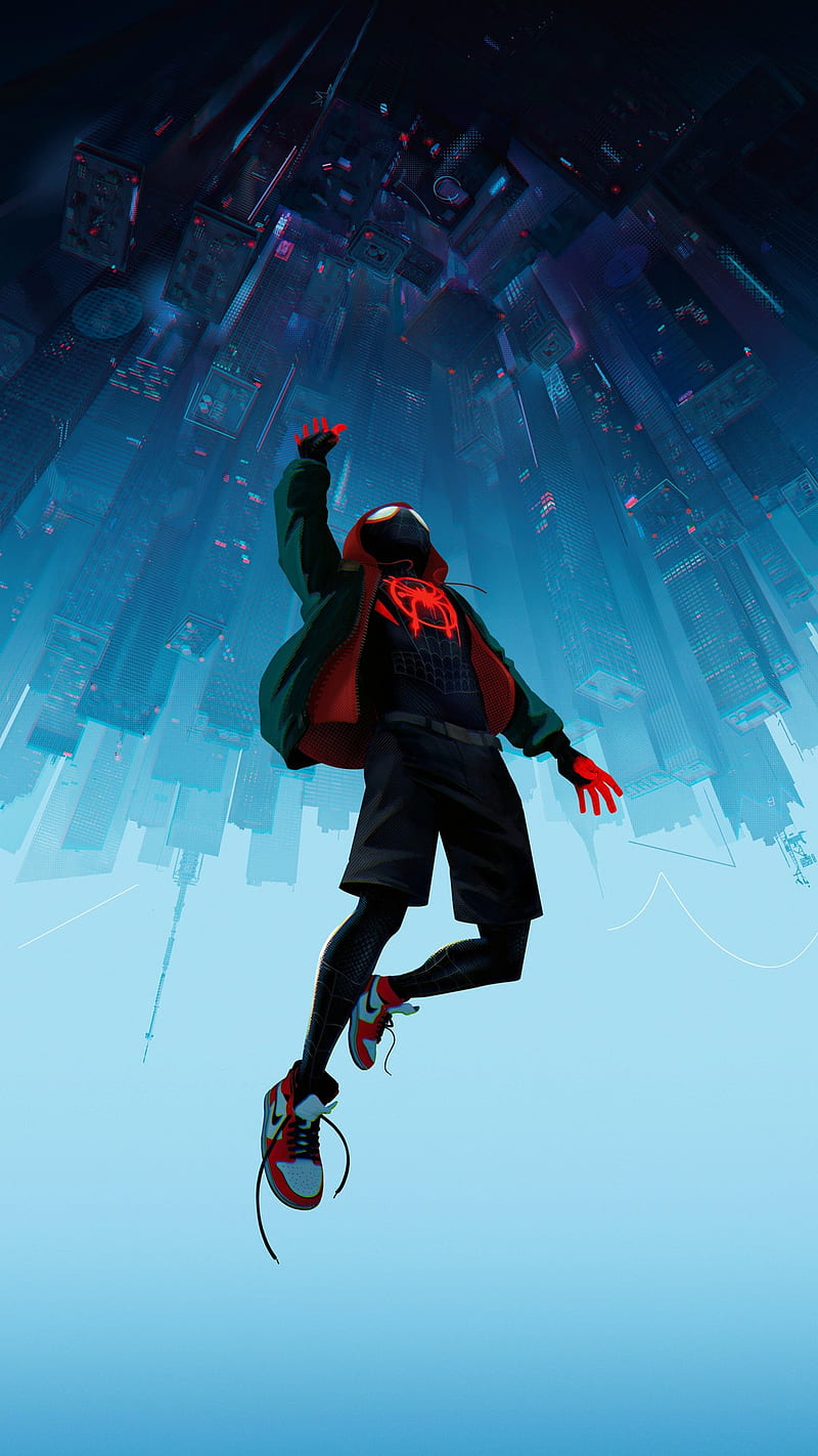 Spider man into the verse , animated, cool, HD mobile wallpaper