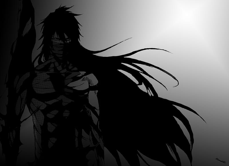 Ichigo's Epic Pose, bleach, cool, dark, black and white, ichigo, HD ...