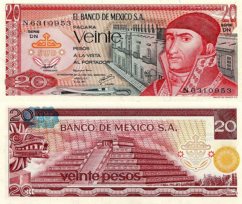 Mexico 20 Pesos, Mexico, Notaphily, 20 Pesos, Banknotes, HD wallpaper