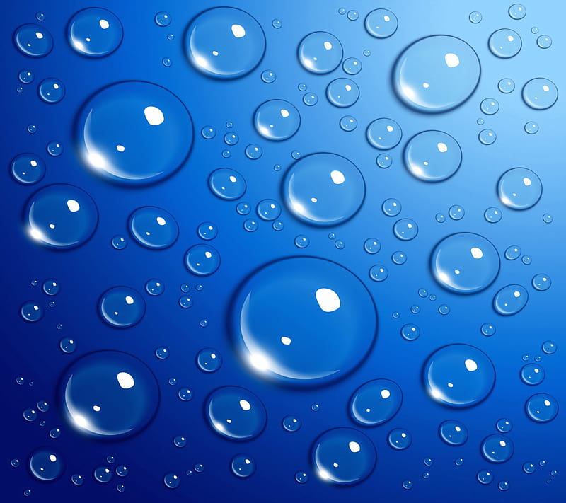 Gotas de agua, 3d, azul, Fondo de pantalla HD | Peakpx