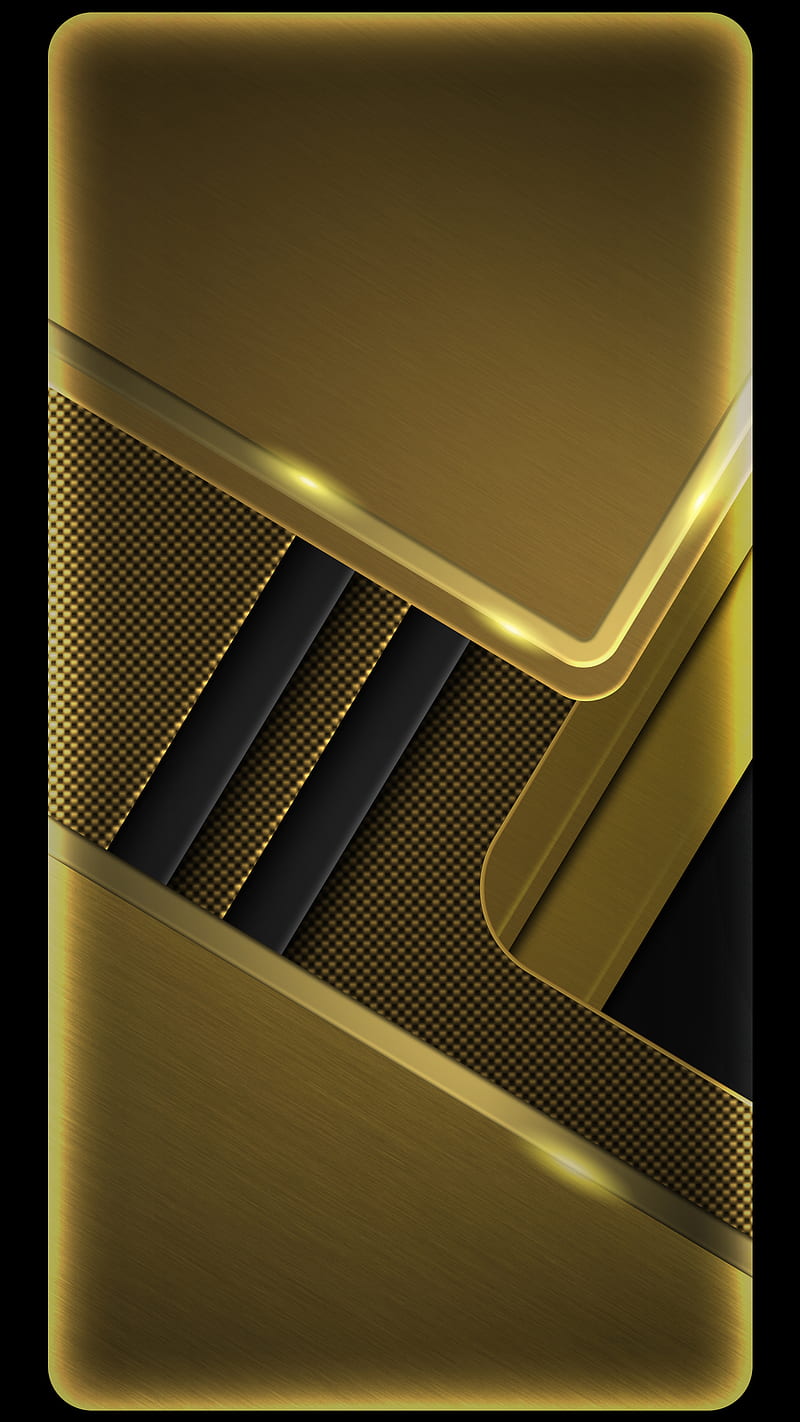 Black 266, black, designs, gold, HD phone wallpaper