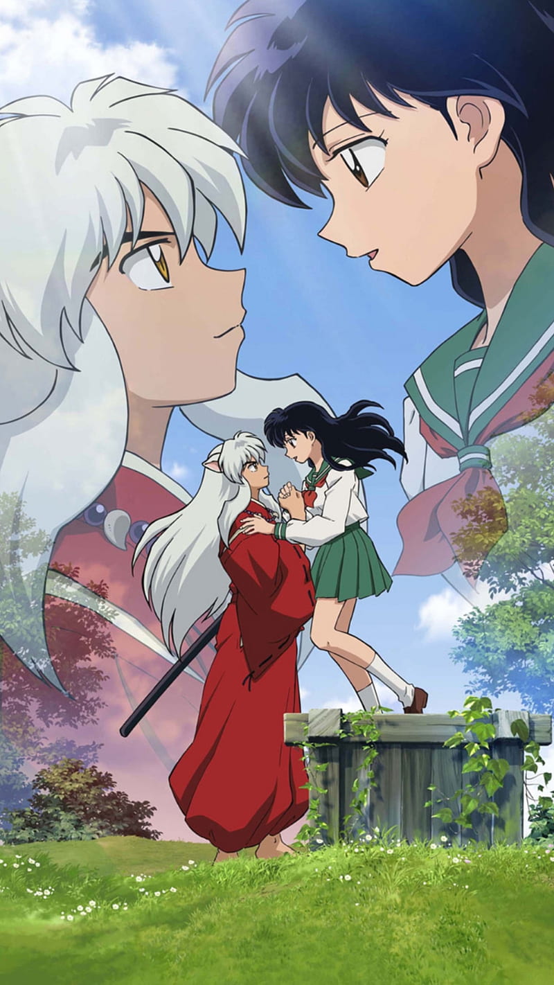 Inyasha and Kagome, anime, HD phone wallpaper