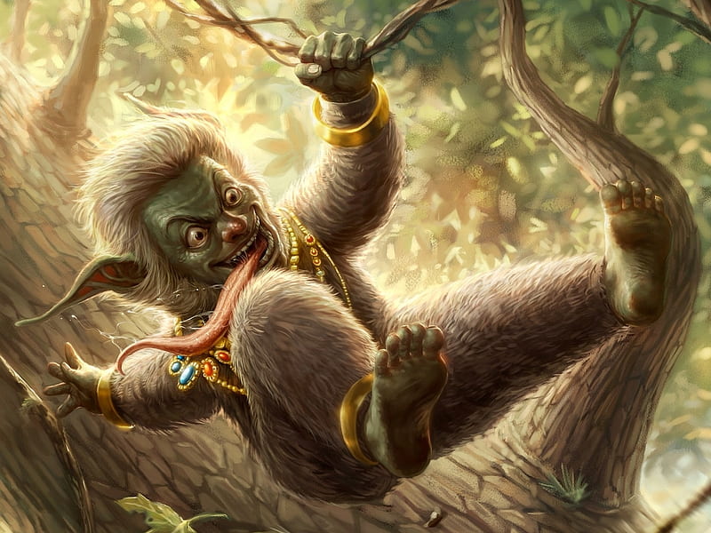 The monkey king, god, art, monkey, king, fantasy, luminos, creature, HD wallpaper