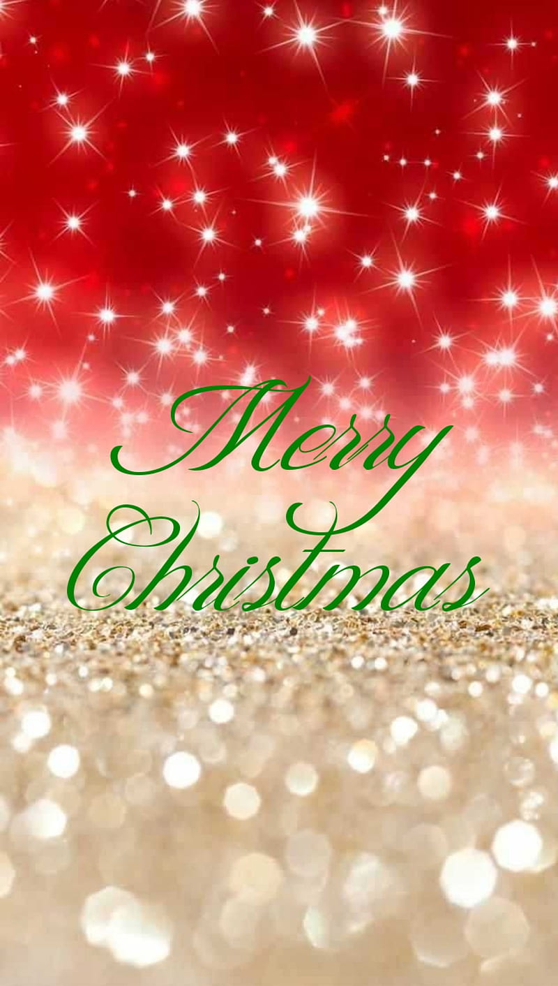 Merry Christmas, glitter, red, gold, xmas, pretty, shiny, HD phone wallpaper  | Peakpx