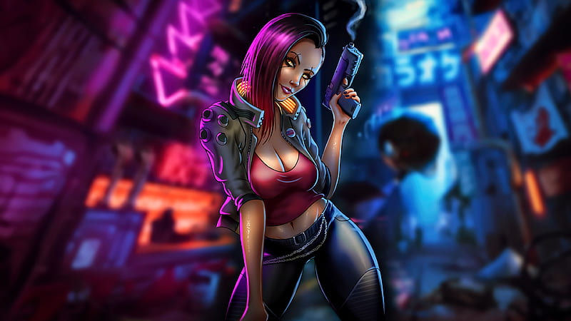 Cyberpunk Girl HD Cyberpunk 2077.jpeg Wallpapers