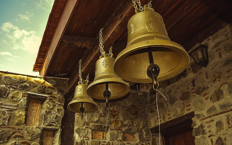 Church Bells in Cyprus, church, Cyprus, bells, Mediterranean, HD wallpaper