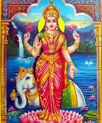 Goddess Maha Lakshmi, god, mahalakshmi, HD phone wallpaper | Peakpx