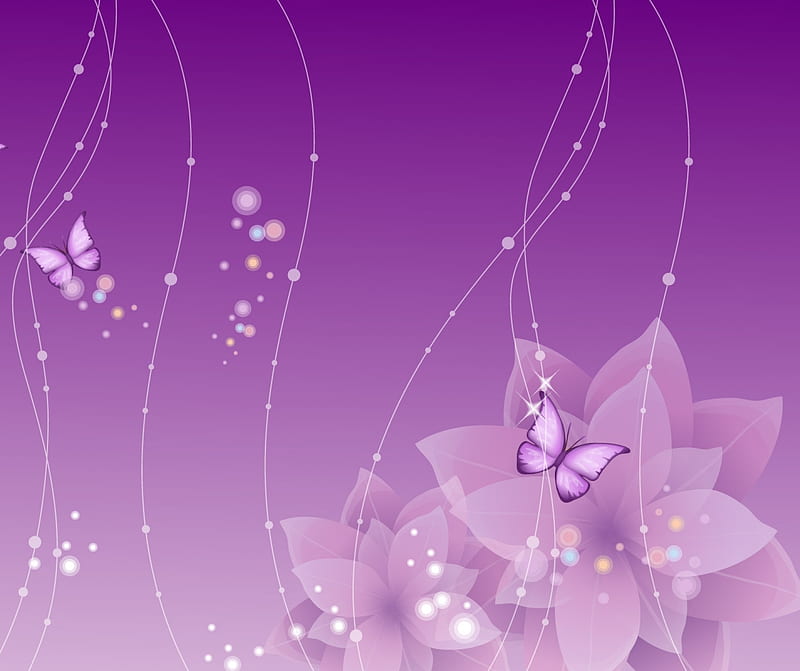 Purple butterflies, abstract, butterfly, lilac, pink, HD wallpaper