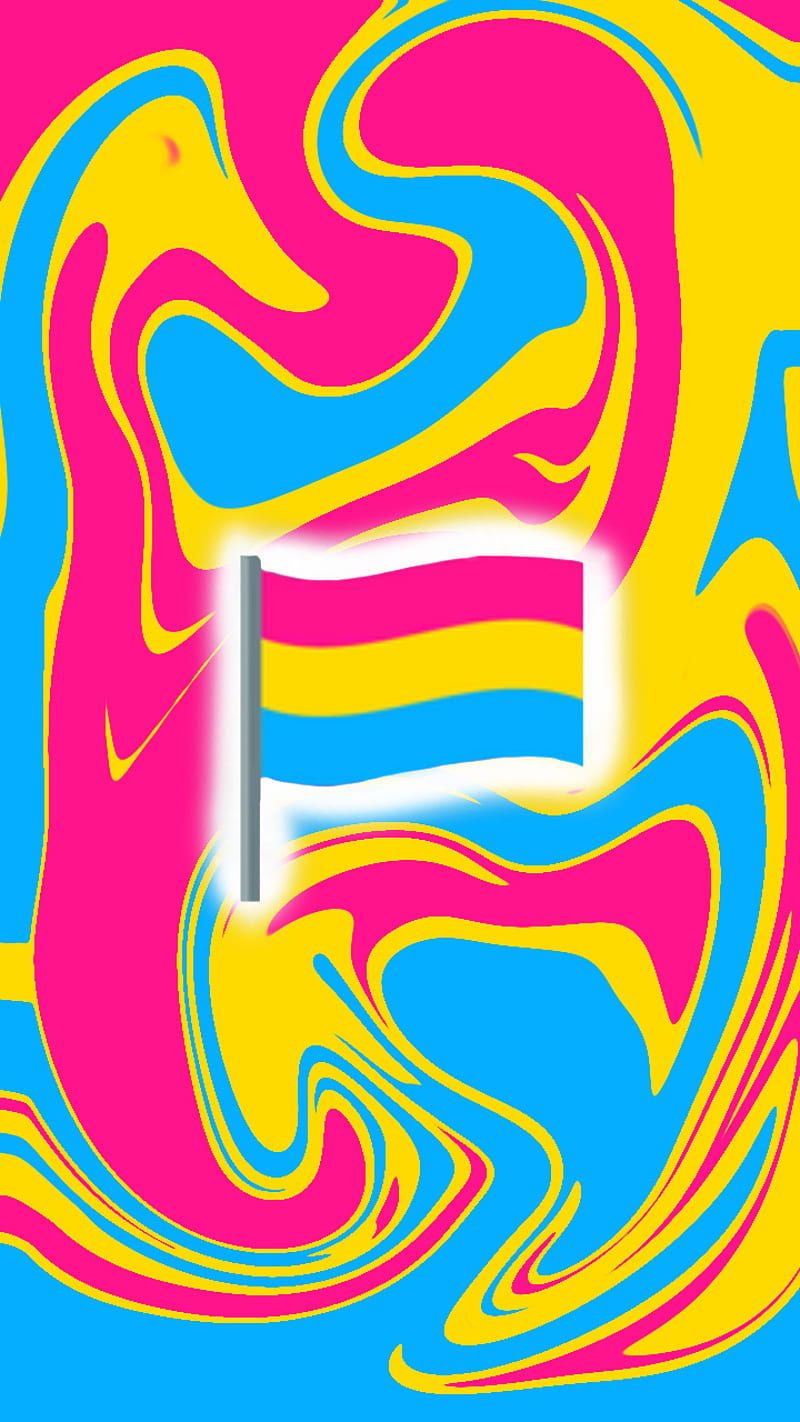 Pansexual Pride, blue, hello, logos, pan, pink, princess, themes, yellow, HD phone wallpaper