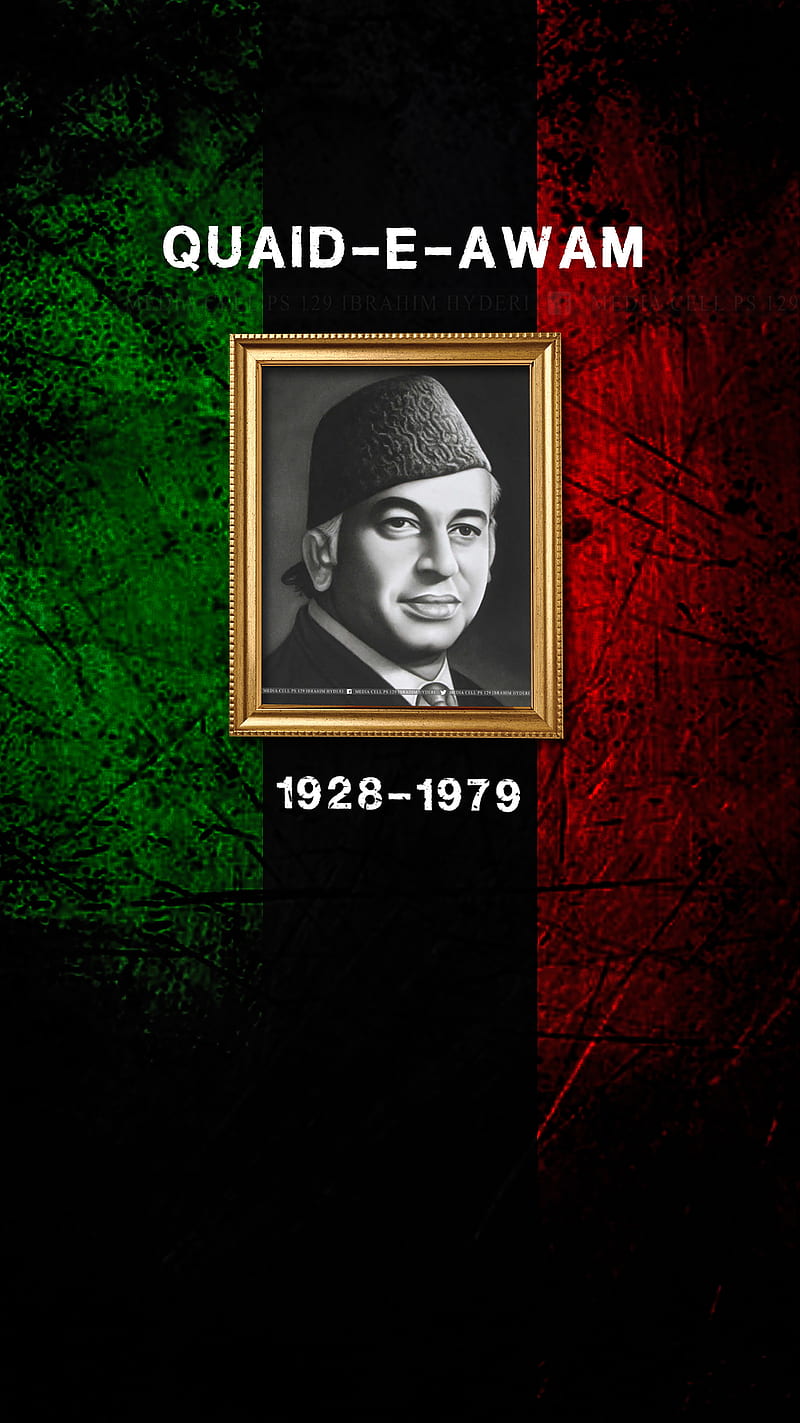 Zulfiqar Ali Bhutto, jiyebhutto, leader, pakistan, ppp, shaheed, sindh, szab, HD phone wallpaper