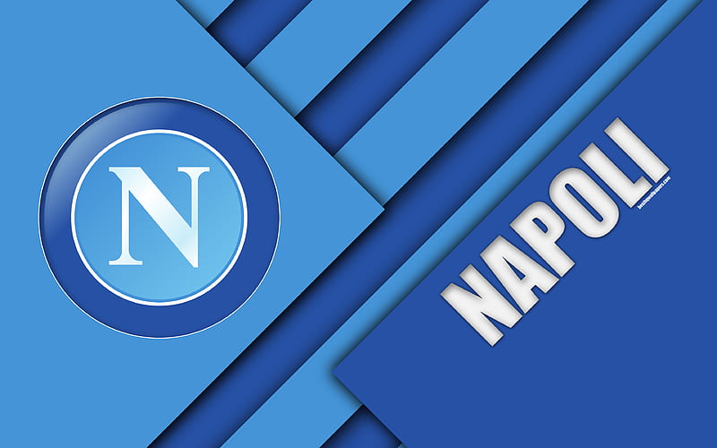 Napoli FC, logo material design, football, Serie A, Naples, Italy, blue abstraction, Italian football club, SSC Napoli, HD wallpaper