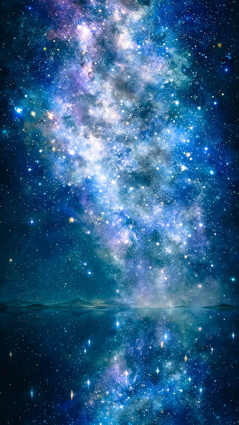 Stars, blue, sky, star, stardust, HD phone wallpaper