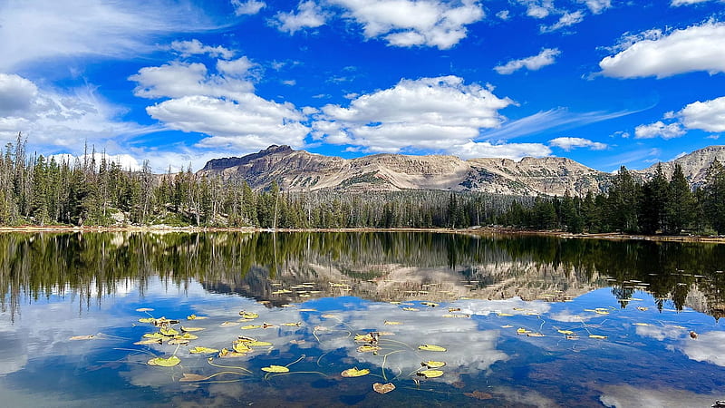 Serene Reflections at Bonnie lake, Utah, water, reflections, clouds ...