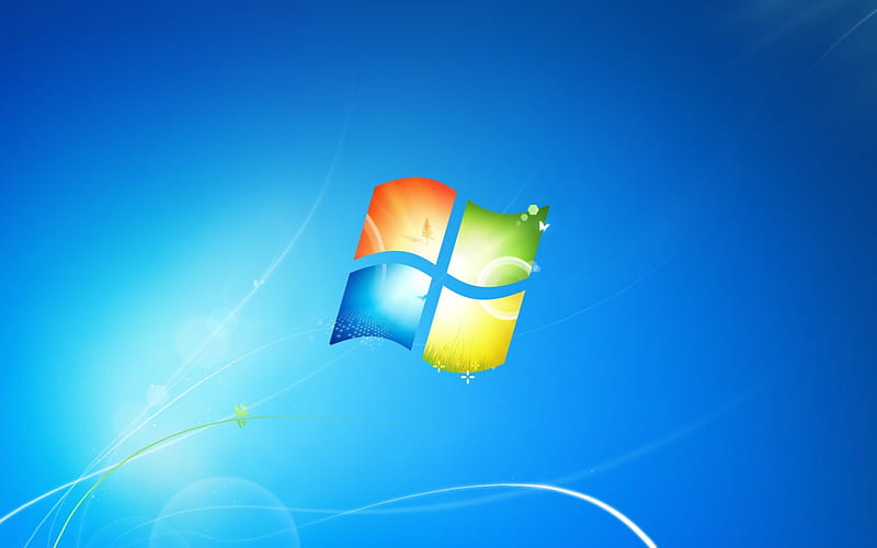 Windows 7 Official Blue , winndows 7, computers, bill gates, xp, HD wallpaper
