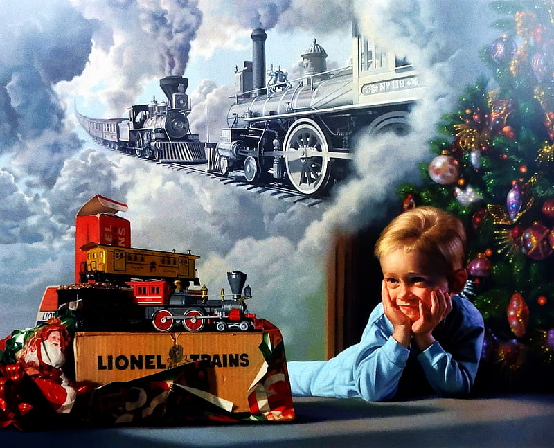 The General, christmas, trains, dreams, presents, steam, HD wallpaper