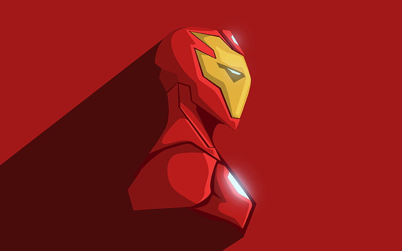 Iron Man, minimal, superheroes, art, IronMan, HD wallpaper