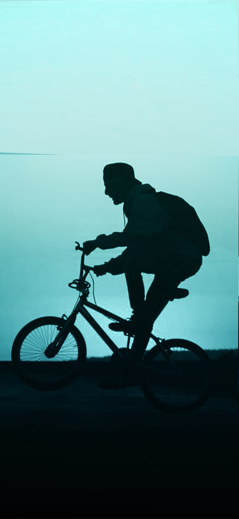 riding blue sunset, bicycle, bike, black, blue, bmx, graphy, riding, shadow, sunset, HD phone wallpaper