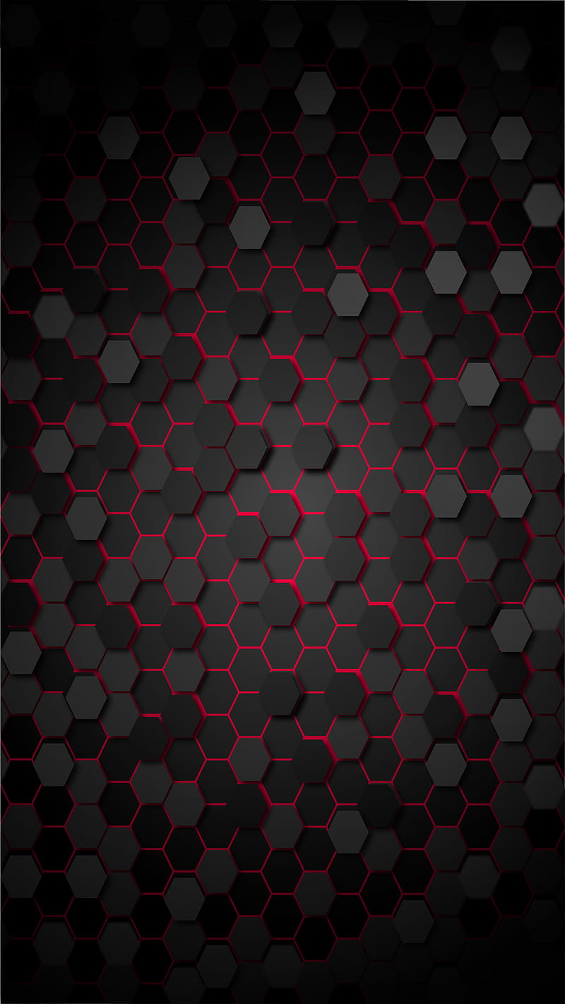 Hexagon Background, abstract, dark, hexagon, red, HD phone wallpaper |  Peakpx