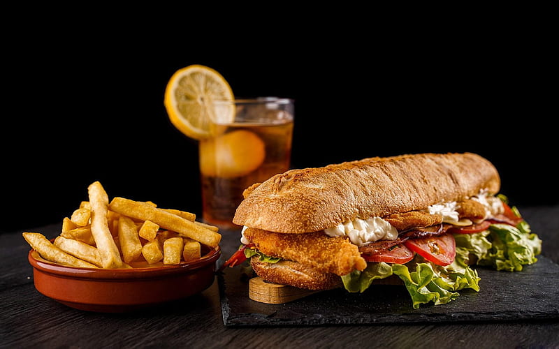 Food, Sandwich, French Fries, Still Life, HD wallpaper | Peakpx