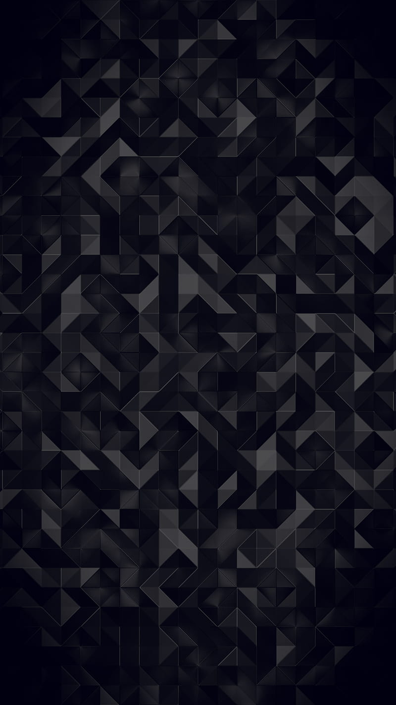 Black amoled , geometry, triangle, HD phone wallpaper