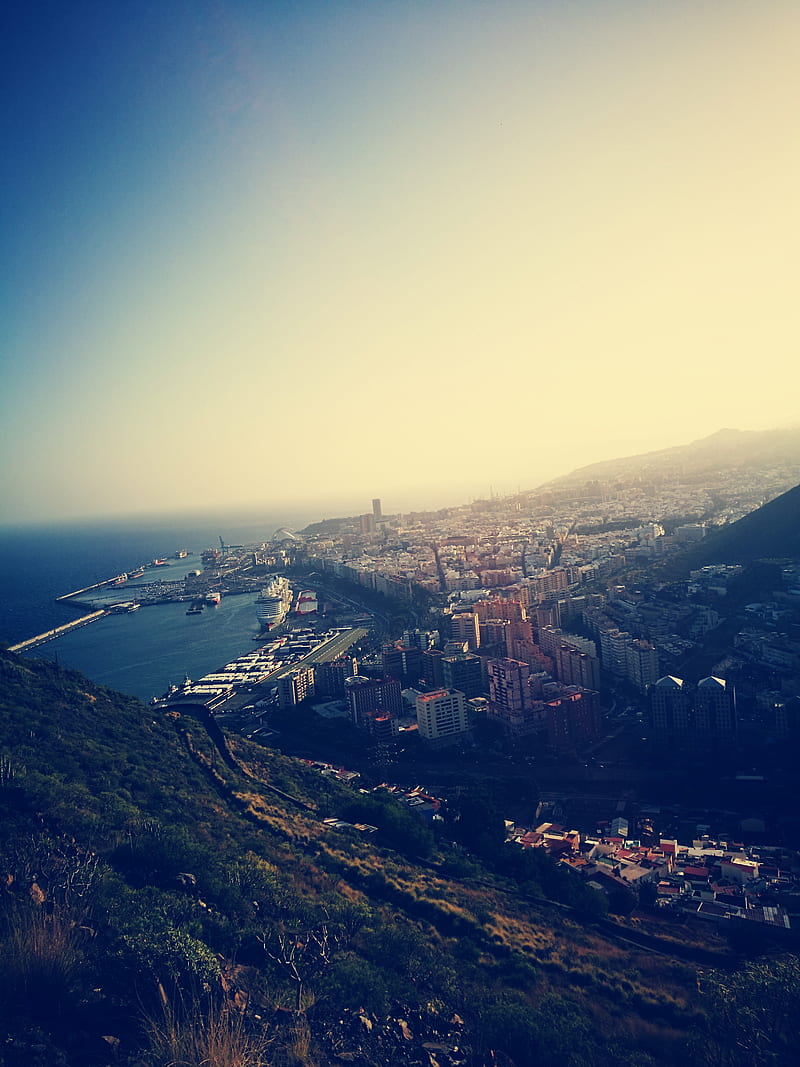 Tenerife, canarias, city, muelle, port, views, HD phone wallpaper