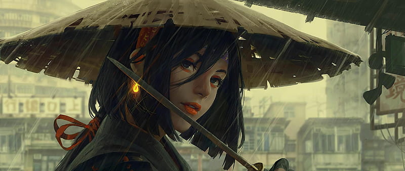 Samurai Girl GUWEIZ [] : R, 2560X1080 Ronin, HD wallpaper
