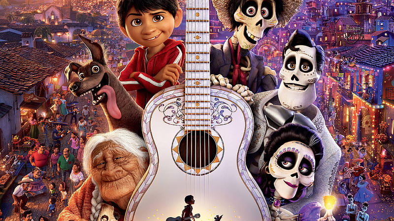 Coco, disney, mexico, skeleton, HD wallpaper