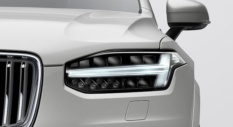 2020 Volvo XC90 Inscription T8 Plug-in Hybrid (Color: Birch Light Metallic) - Headlight , car, HD wallpaper