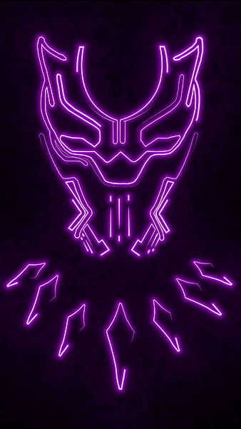 black panther neon sign