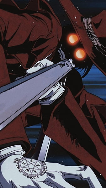 Download Captivating Hellsing Anime Character In Action Wallpaper