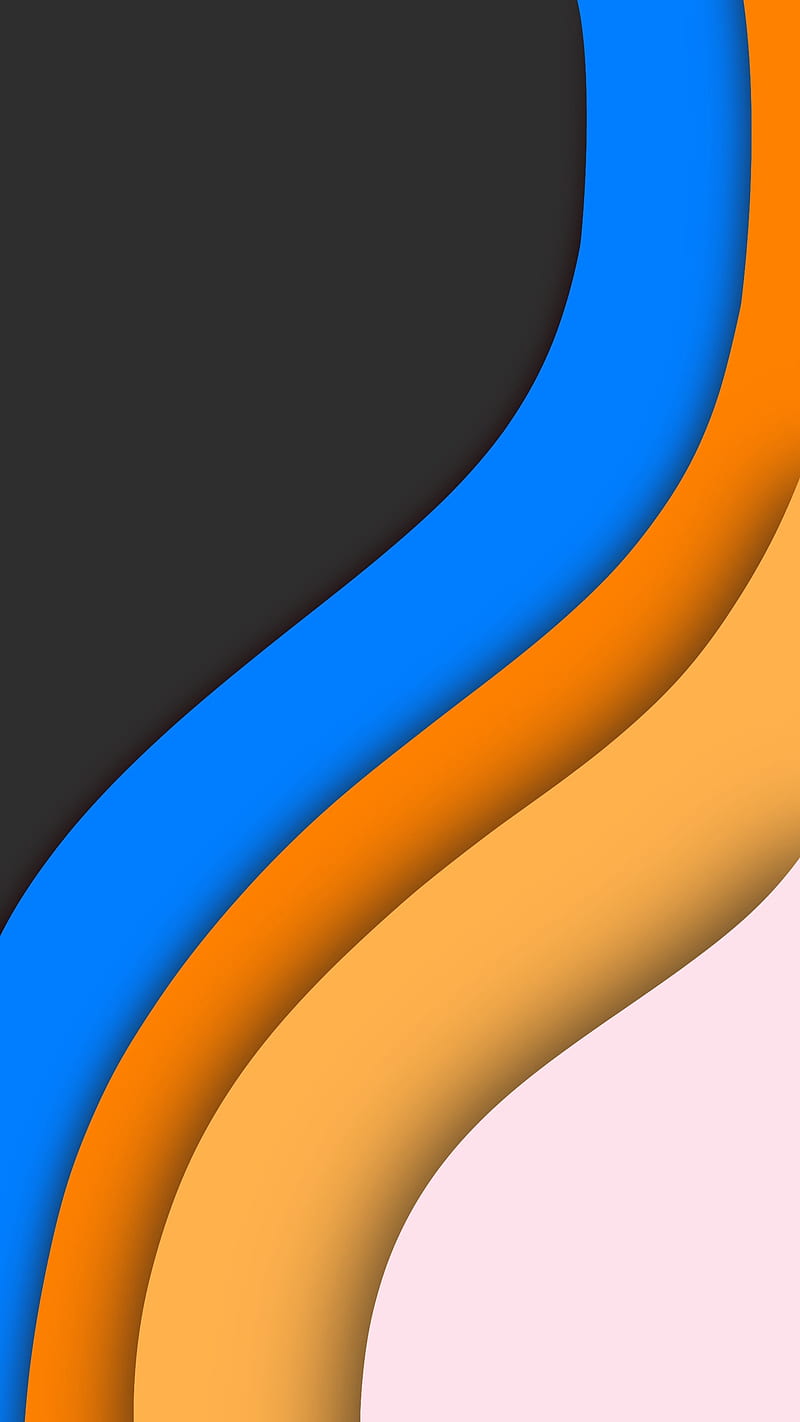 Color Layers 04, Color, FMYury, abstract, art, black, blue, bright, clear, cold, colorful, colors, desenho, flat, hot, layers, material, materials, opposite, orange, shadows, white, yellow, HD phone wallpaper
