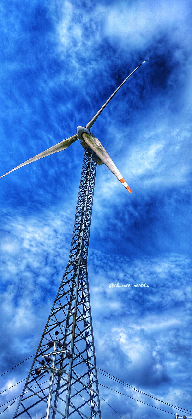 wind turbine, akhi, bharath, bharathakidits, instagram, oneplus, oneplus6t, sky, HD phone wallpaper