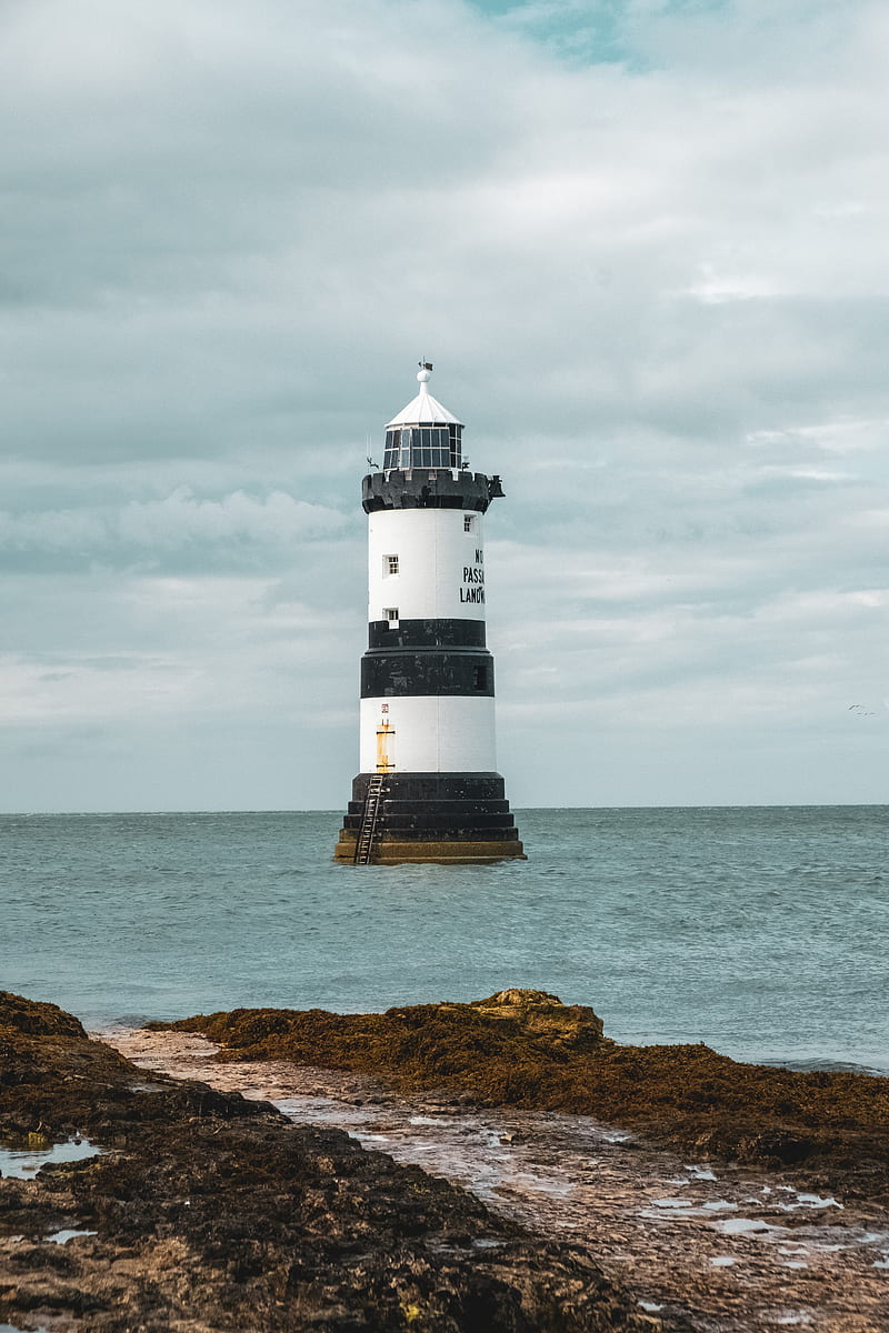 lighthouse, building, sea, coast, HD phone wallpaper