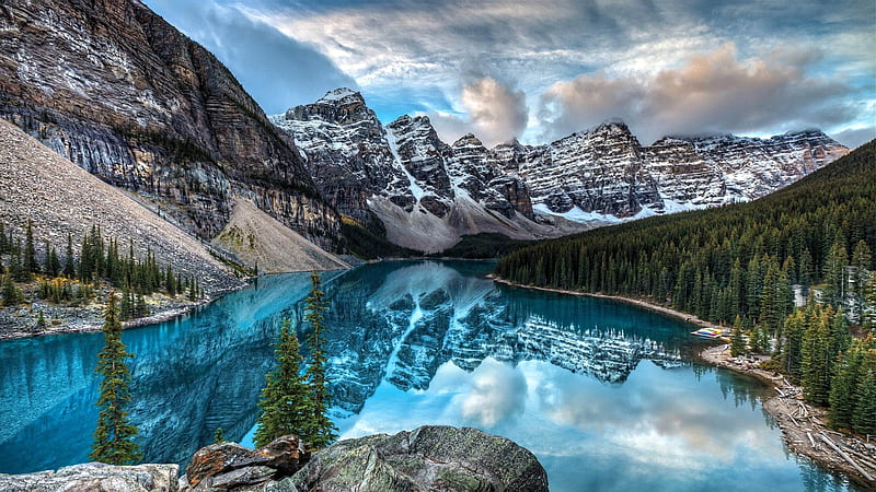 Moraine Lake, Nature, Canada, Mountains, Lake, Reflection, HD Wallpaper