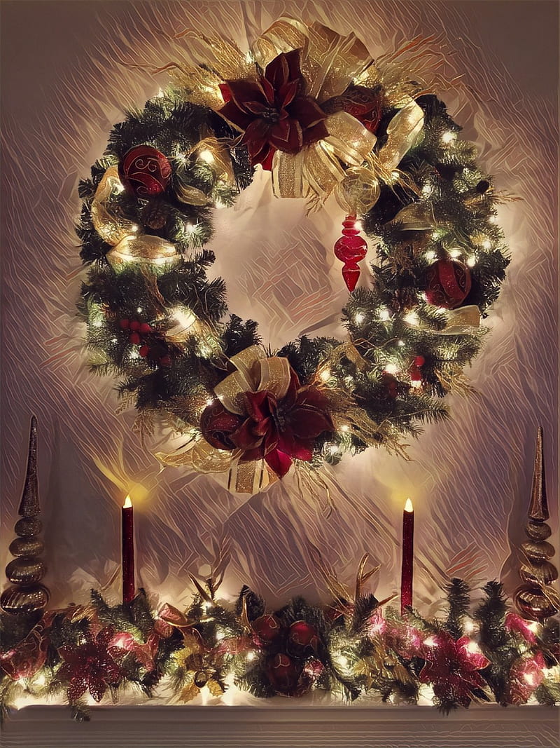 Christmas textured, merry, tree, christmas tree, new, year, merry chrismas, season, merry christmas, xmas, HD phone wallpaper