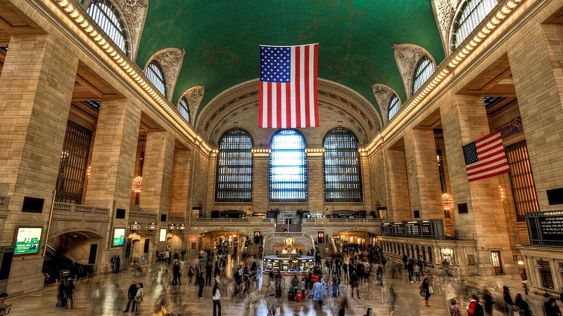 movement in grand central station in nyc, station, movement, grand, people, HD wallpaper