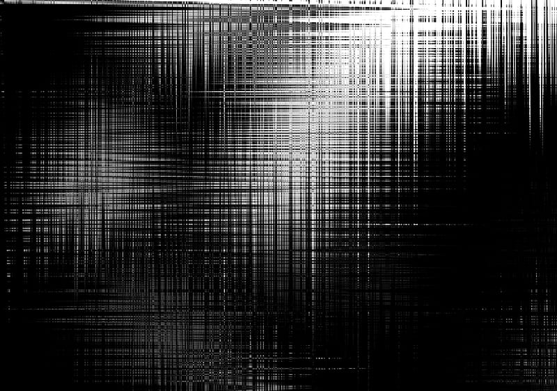 glitch, blur, bw, strips, dark, HD wallpaper