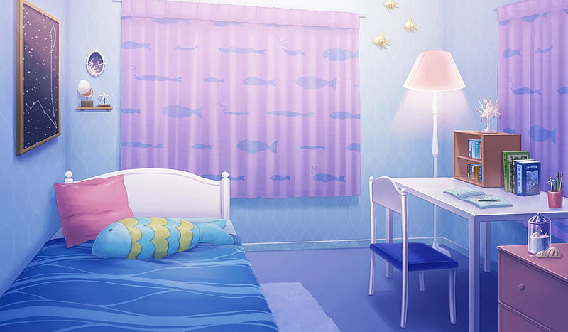 Premium Photo | Bedroom anime style