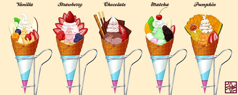Ice cream chocolate sauce cup anime food dessert Anime HD wallpaper   Peakpx